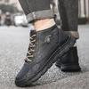 Hand-stitching Leather Men Boots Comfortable Casual Leather Shoes Men Ankle Boots Moccasins Man Tooling Shoes