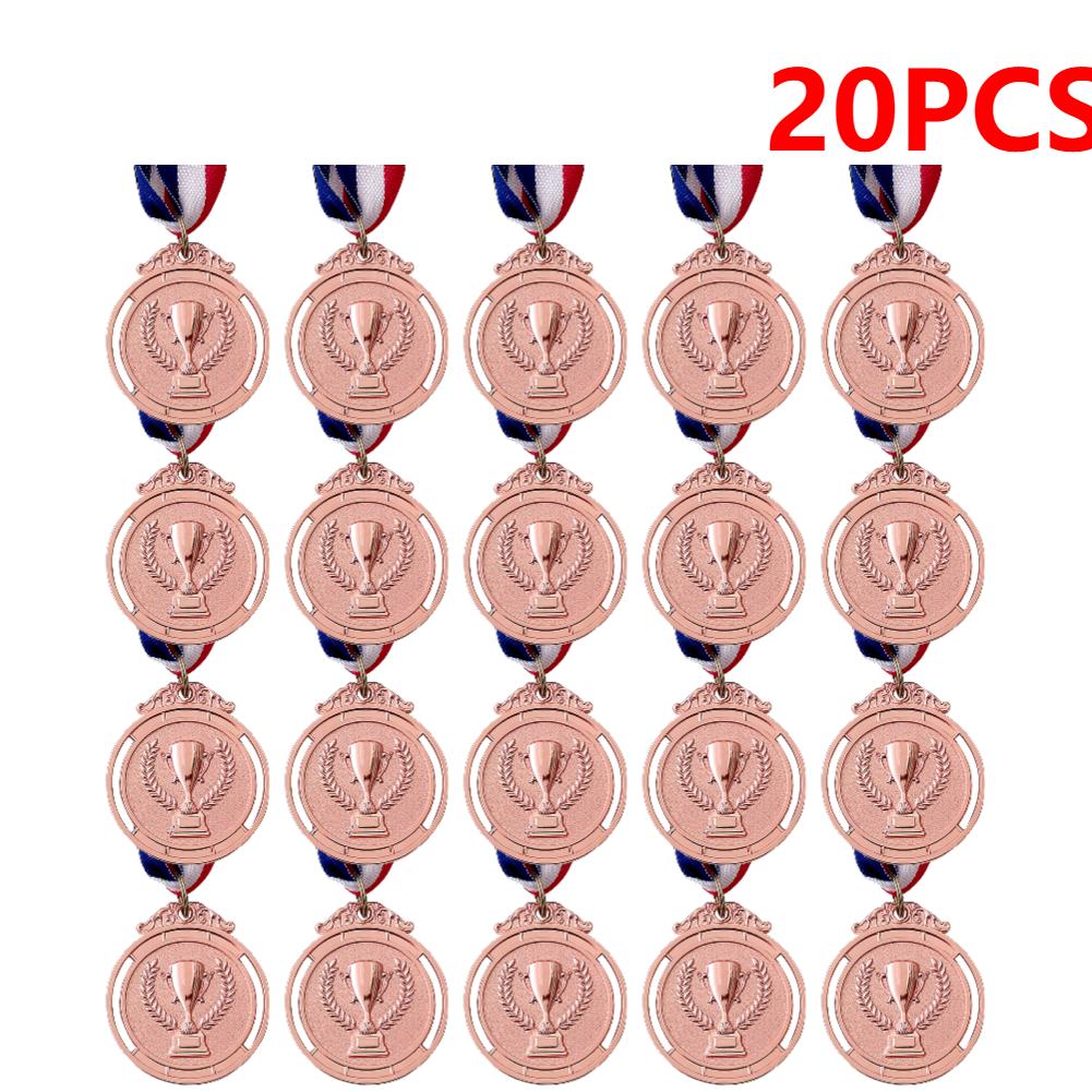 Winner Reward Gold Silver Bronze Award Medal with Neck Ribbon 1st 2nd 3rd Prize Medal for Sport Competition Prize Medal Souvenir