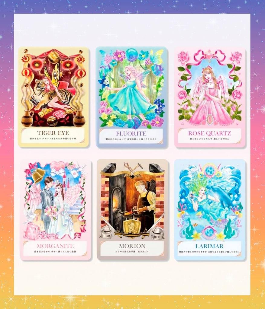 Angelic Crystal Oracle Card with Japanese Explanation Manual Oracle Tarot Card Fortune Telling [Japanese] [Genuine Product]