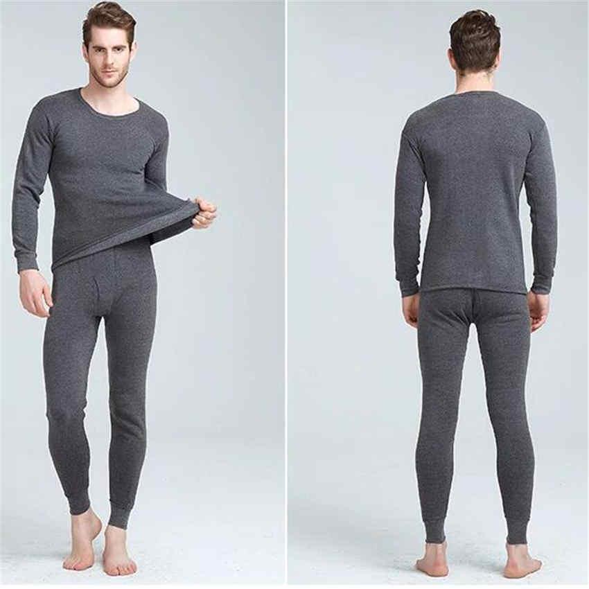 Men Thermal Underwear Sets Warm Autumn Winter Long Thermo Underwear Set Thermal Clothing Suit