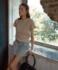 Leteoli Belt Zipper Mini Skirt_Grey