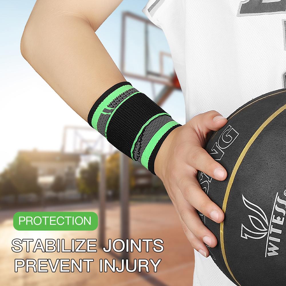 Single Wrist Guards for Sports Thin Winding Pressurised Support Badminton Basketball Volleyball Fitness Wristbands
