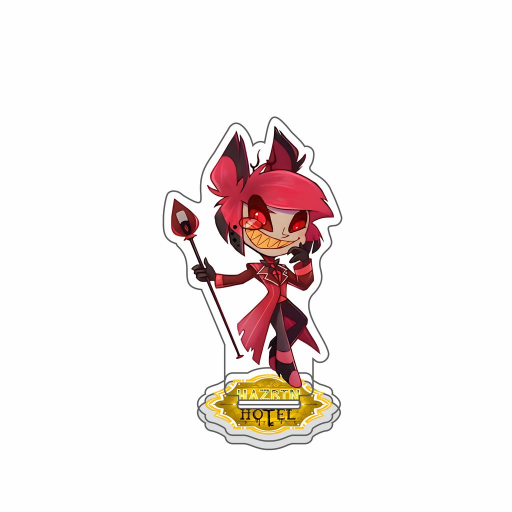 Anime Figure Hazbin Hotel Charlie Morningstar Vaggie Alastor Acrylic figure stand Desktop ornament Festival keychain