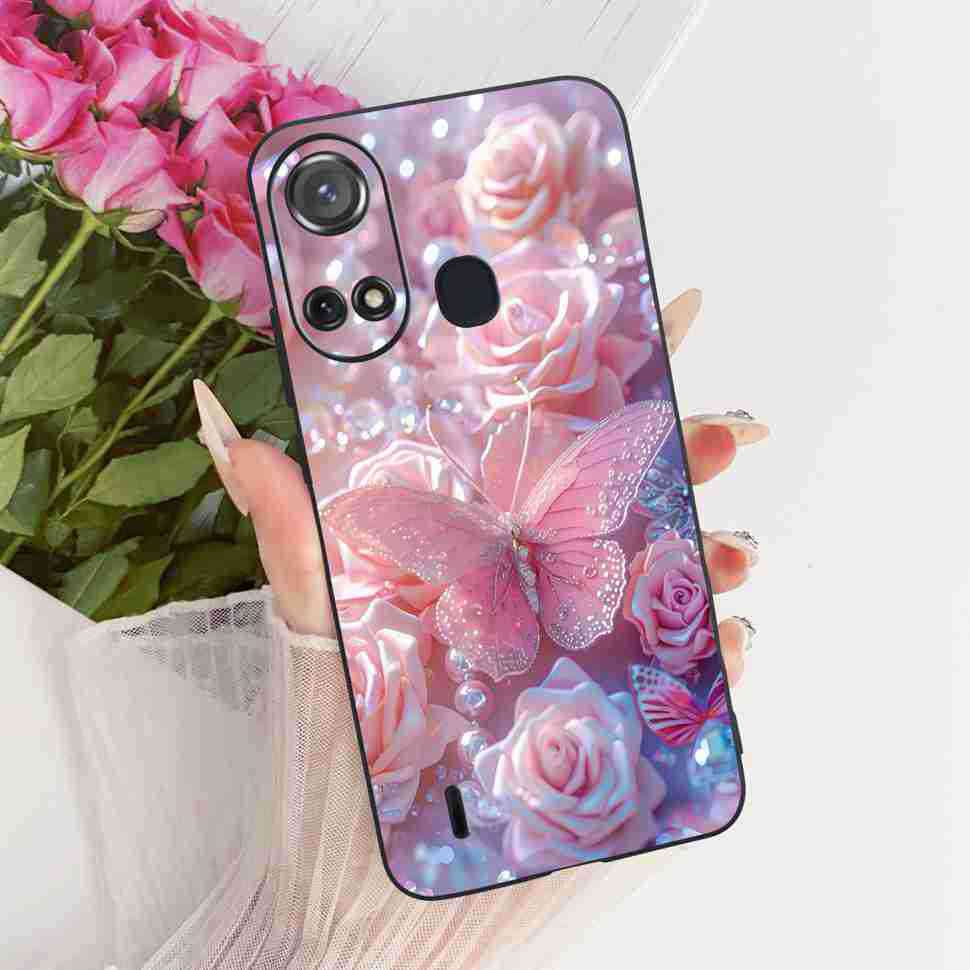 CAse For ITEL A58 Lite Silicone Soft Cover Capa For ITEL A58 A 58 Lite A58Lite New Fashion Butterfly Back Cover Bumper Capa