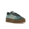 Adidas Gazelle Bold Mineral Green Velvet Women Sneakers Putty-Grey IG4391