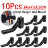 10Pcs Wall Mount Guitar Hanger Hook Non-slip Holder Stand for Acoustic Guitar Ukulele Violin Bass Guitar Instrument Accessories