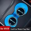 Led Car Water Cup Mat For BYD Seal U Sealion 6 Song Plus DMi/EV Drink Holder Emblem Auto Interior Decorative Lights