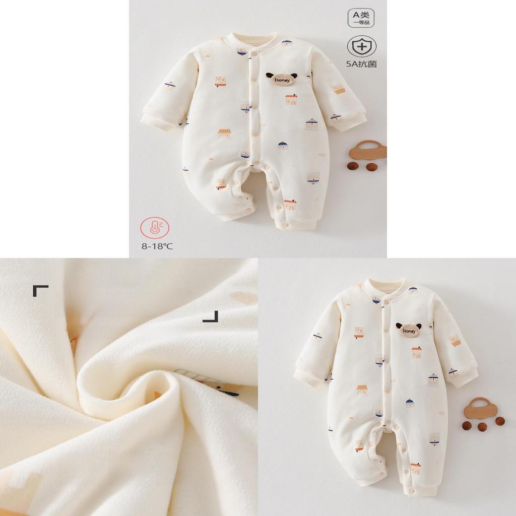Baby Winter Cotton Romper With Thick Insulation For Newborns