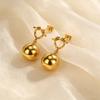 Heart-shaped Knot Water Drop Imitation Pearl Dangle Earrings for Women, Hypoallergenic Stainless Steel Elegant Charm Jewelry