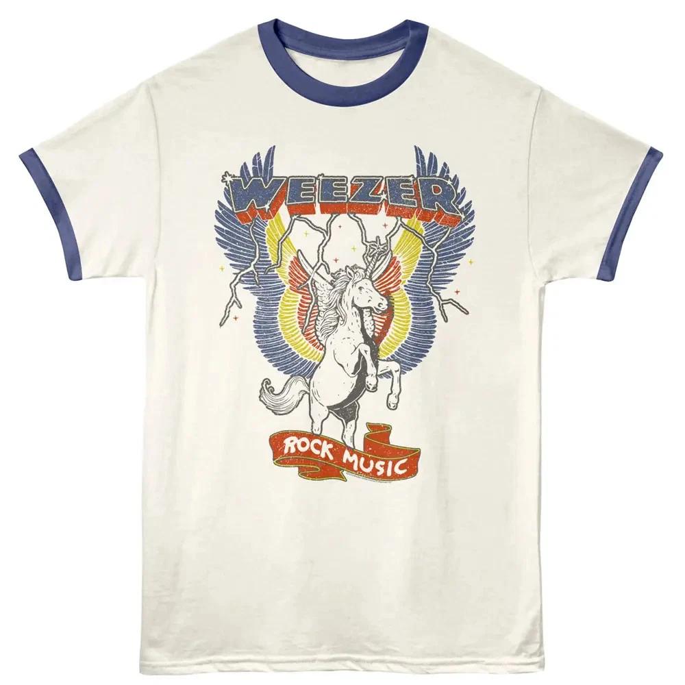 Weezer Pegasus Rock Music Ringer T Shirt M