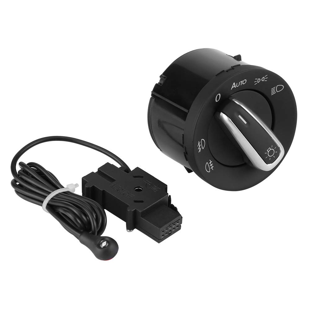 Car Headlight Switch Kit, Headlight Lamp Switch Control Sensor Moduel for MK5 MK6 B6 3C OE: 5ND941431B