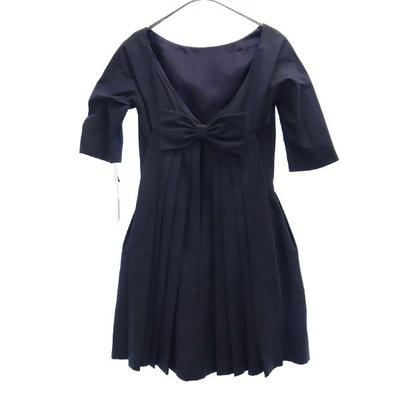 Unused Banner Barrett Linen Blend Short Sleeve One Piece 36 Navy Women Used