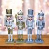Merry Christmas Decorations Nutcracker Figurine Wooden Soldier King Puppet Ornament for Indoor Winter Table Centerpiece