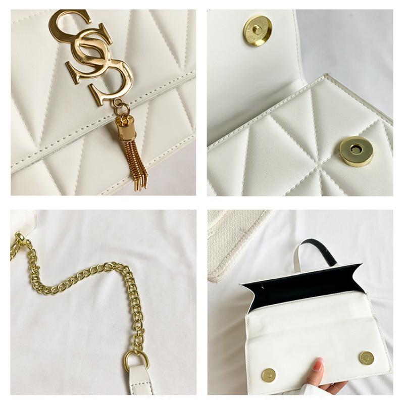 Women's Bag Summer Chain Simple Shoulder Bag Niche Trend Messenger Bag Casual Small Square Bag Retro New Bag Women