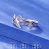 Adjustable Open Ring Men Women Vintage Gothic Wing Design Plated Unisex Statement Jewelry