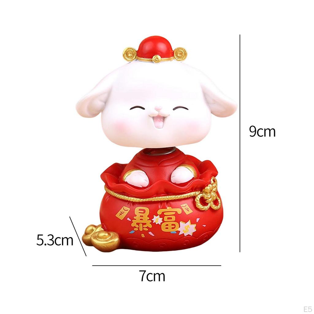 Desktop Ornament Statue Bunny Figurine for Desk Housewarming