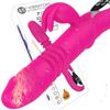 Heated Telescopic Rabbit Vibrator Auto Pumping Swinging Female AV Masturbator Adult Sex Products