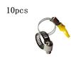 Stainless Steel Hose Clips with Plastic Handle Set of 10 Adjustable Worm Drive