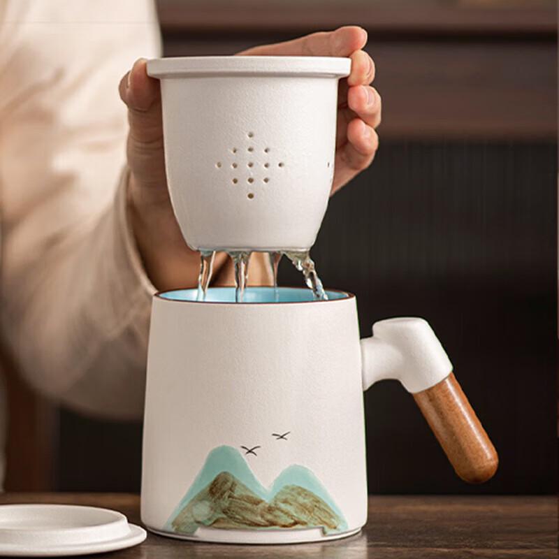 PinJian Chinese Style Ceramic Tea Infuser Mug