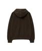 Iolo Textured Knit Zip-Up Hoodie_Brown