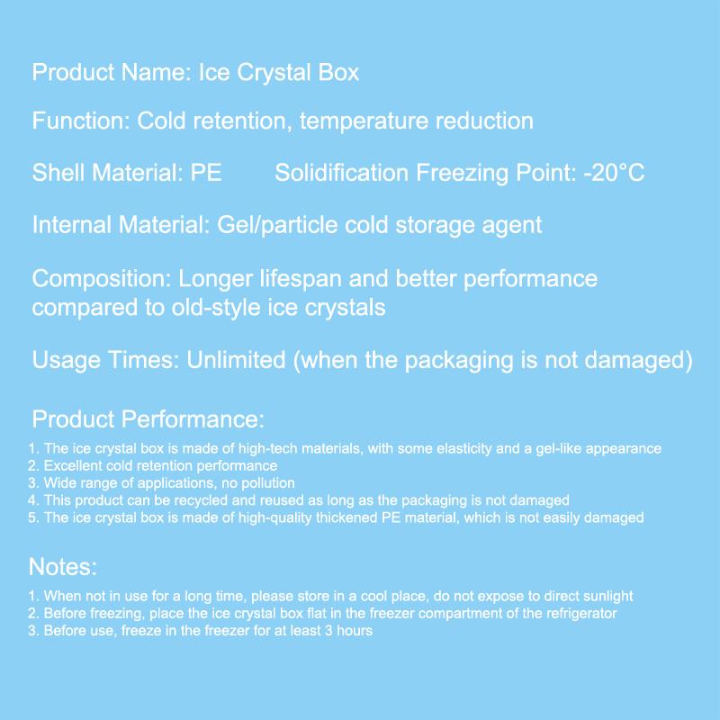 Food Cooling Ice Box Reusable Portable Fast Cold Pack For Home Family Outdoor Bbq Picnic Camping Food Fresh Cooler