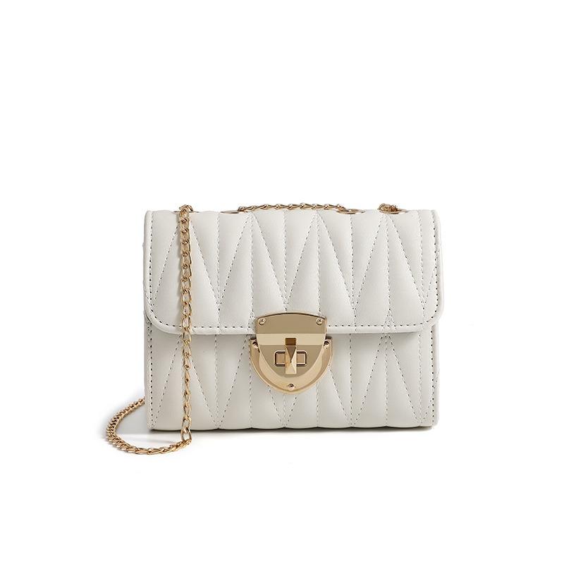 Modetrend Schulter Damenhandtasche Bestickte Quastenspitze Schnalle Kette Crossbody Kleine Quadratische Tasche