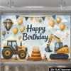 2D Bagger Traktor Alles Gute zum Geburtstag Fotografie Hintergrund