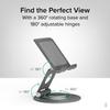 Plugable Rotating Tablet Stand Universal Kompatibel mit Smartphones und Tablets bis zu Zoll Basis kann um 360 Grad gedreht werden 12,9