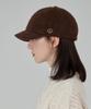 Bajal Va Curved Circle Logo Newsboy Cap Dark Brown