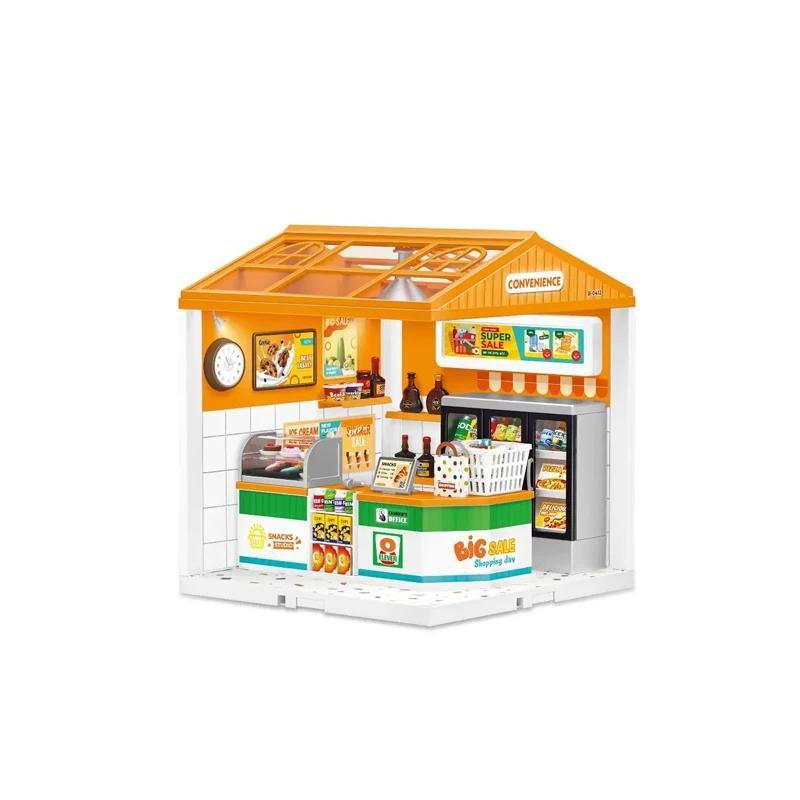 Fai da te Artigianato per Bambini Casa delle Bambole Illuminazione Blocchi da Costruzione Assemblaggio Scena Miniature Giocattoli Casa delle Bambole per Bambini Regali Decorazioni per la Casa