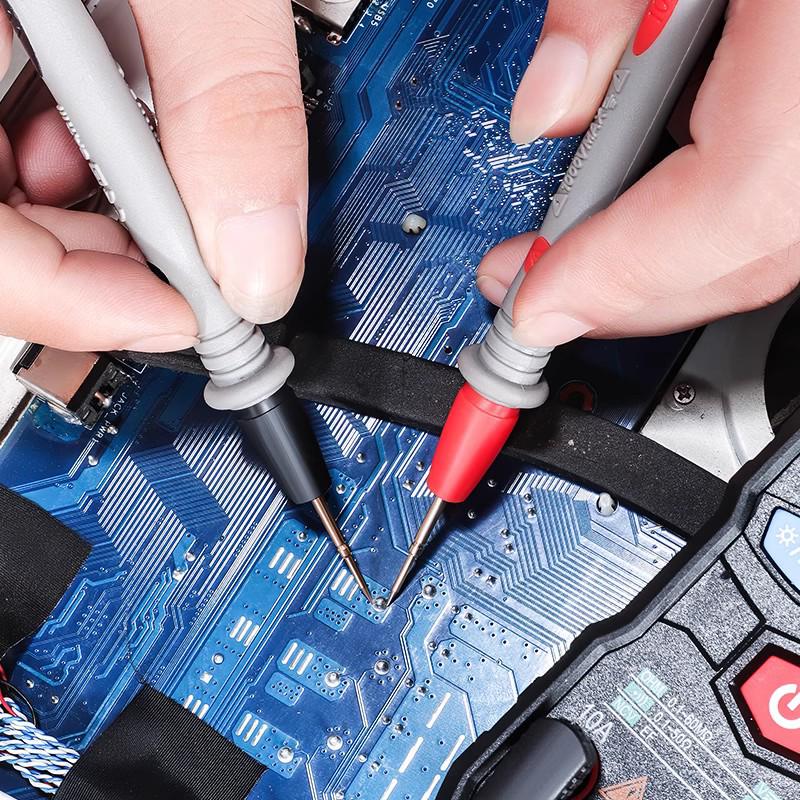 High-Precision Multimeter Test Leads with Sharp Probes and Silicone Wires