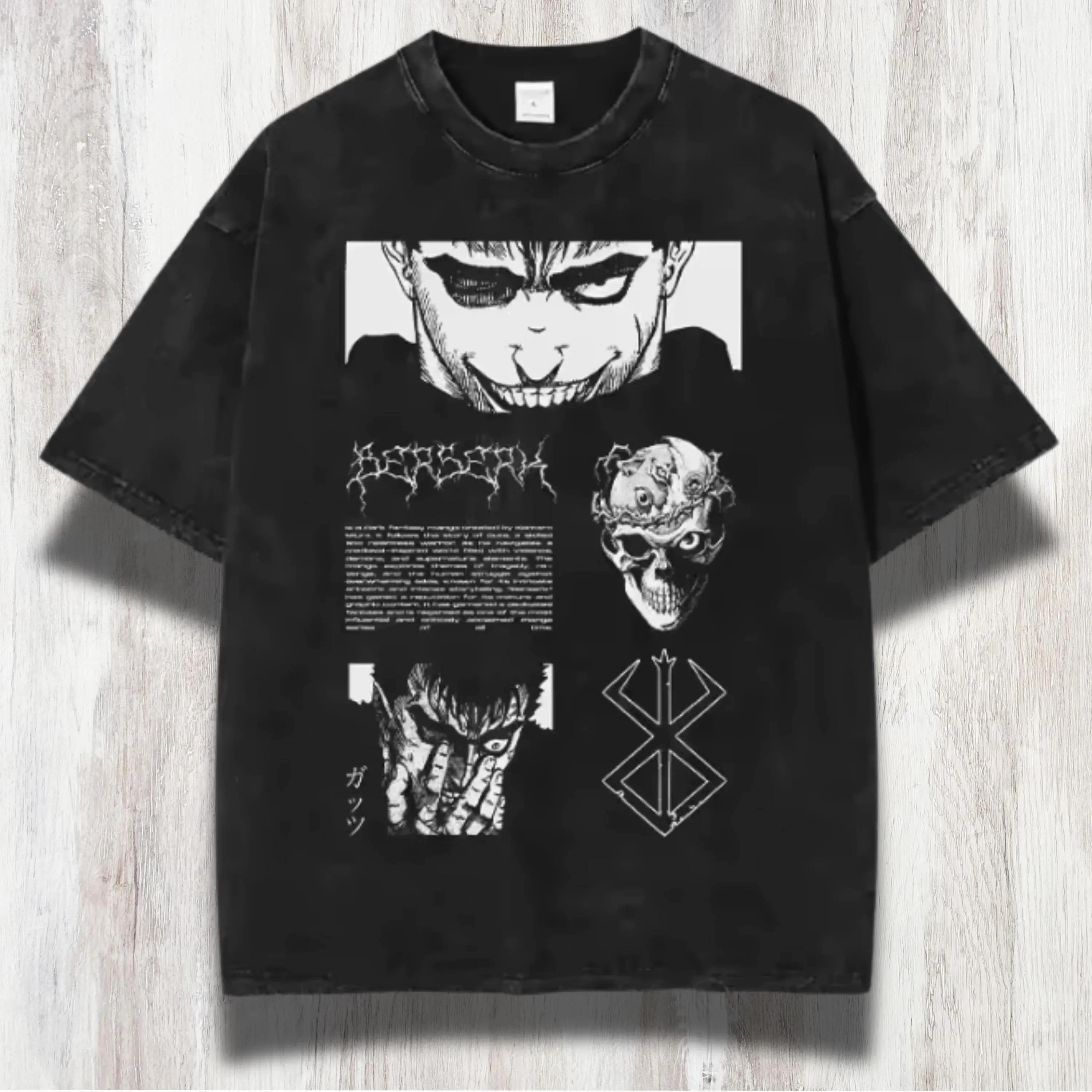 Samurai Katana  Focus  Hand-Drawn Graphic Oversized Washed Streetwear Samurai Culture Fan Merch T-Shirt Top for Samurai Enthusiasts Streetwear Lovers L