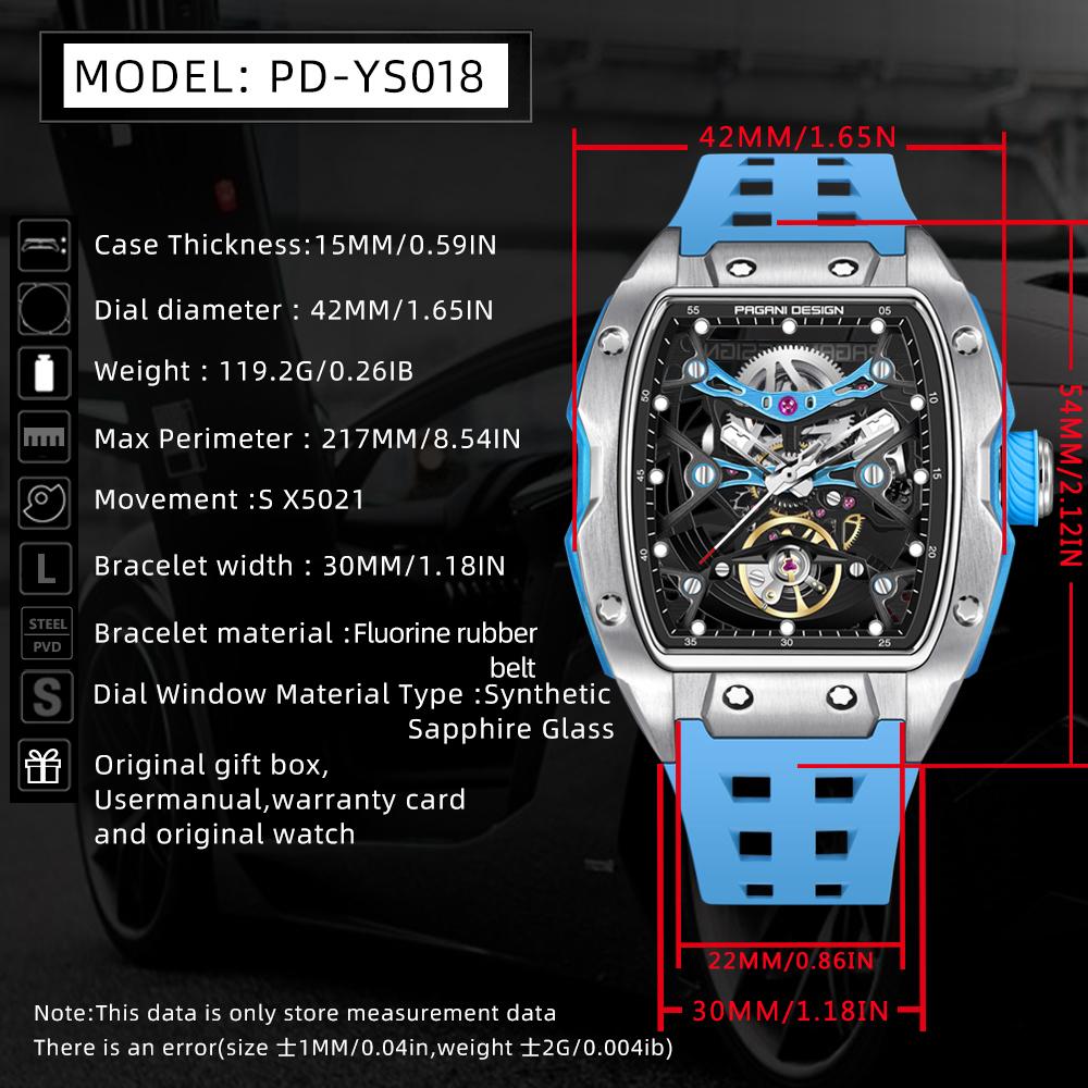 PAGANI DESIGN Neue Business Skelett Herren Mechanische Uhren 5ATM Wasserdicht Leuchtend Saphirglas Automatische Uhr für Herren