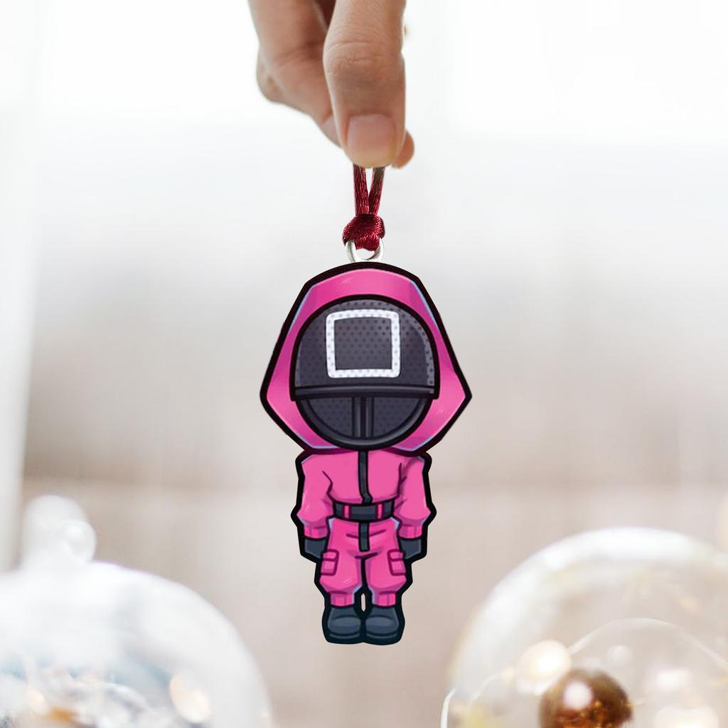 Game Masked Man Pendant Decorations,for Car Rear View Mirror, Bag, Key Chain, Christmas Tree