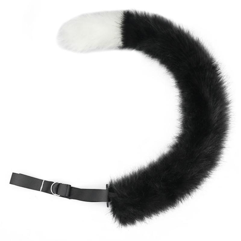 Animal Cosplay Costume Fauxs Furs Wolf Cats Foxes Tail and Cats Ears Headbands Halloween Party Costume Accessories
