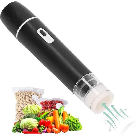 Electric Air Pump Portable Handheld Rechargeable Vacuum Sealer Machine Vacuum Air Pump (Black) чёрный