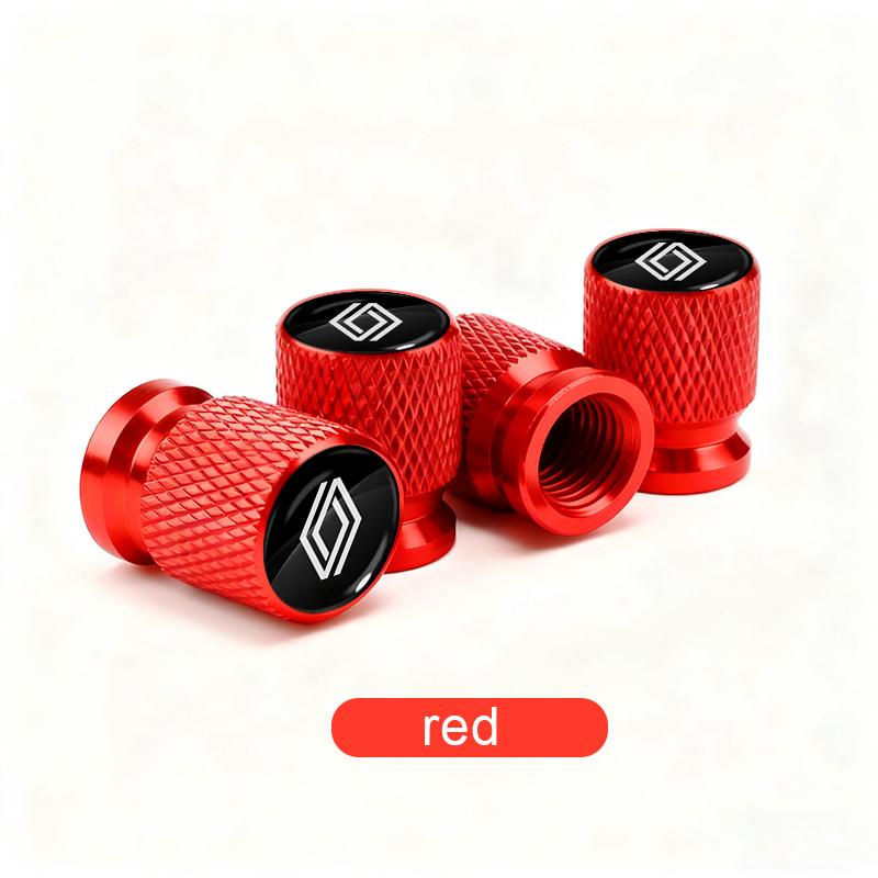 4pcs Car Tire Valve Stems Cap Aluminum Tyre Wheel Stem Air Valve Cover Airdust For Renault Clio Laguna 2 Megane 2 3 Duster Logan