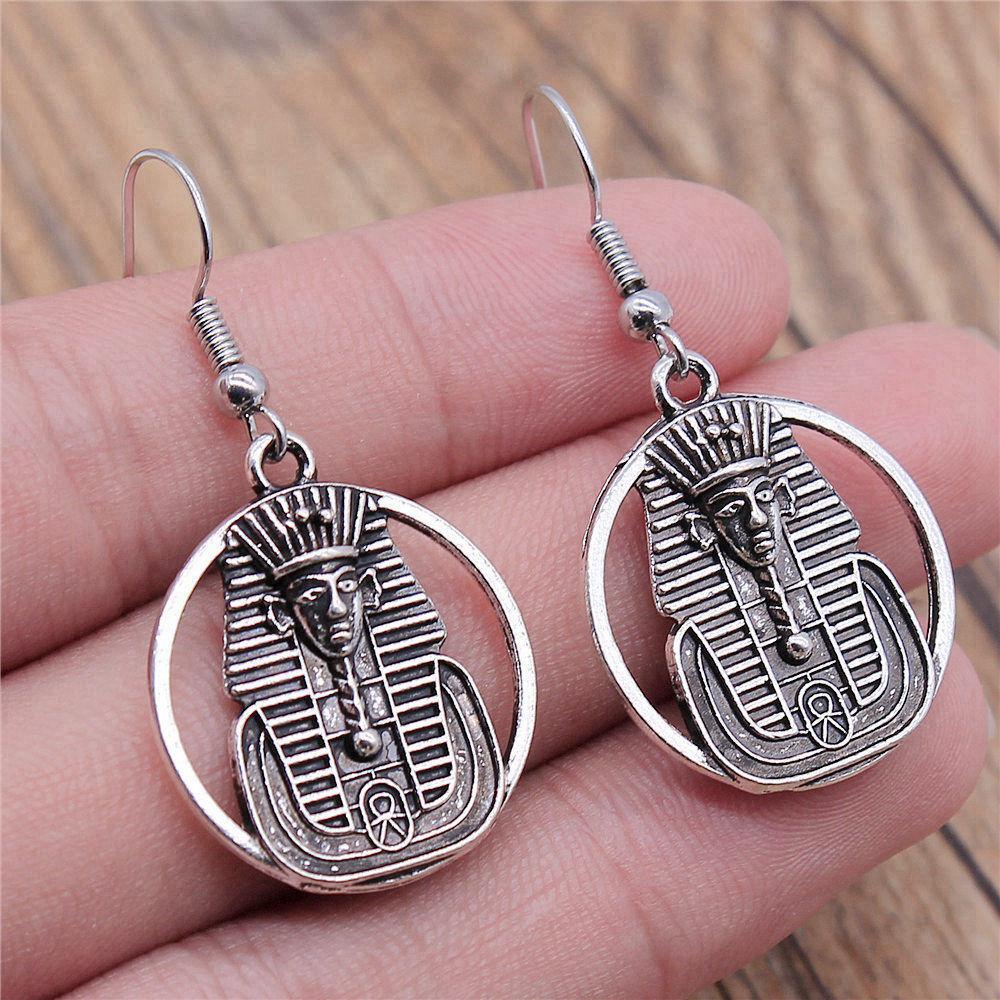 Classic Fashion Pharaoh Chief Ankh Cross Amulet Earrings Layered Valentine's Gift for Prom Nights