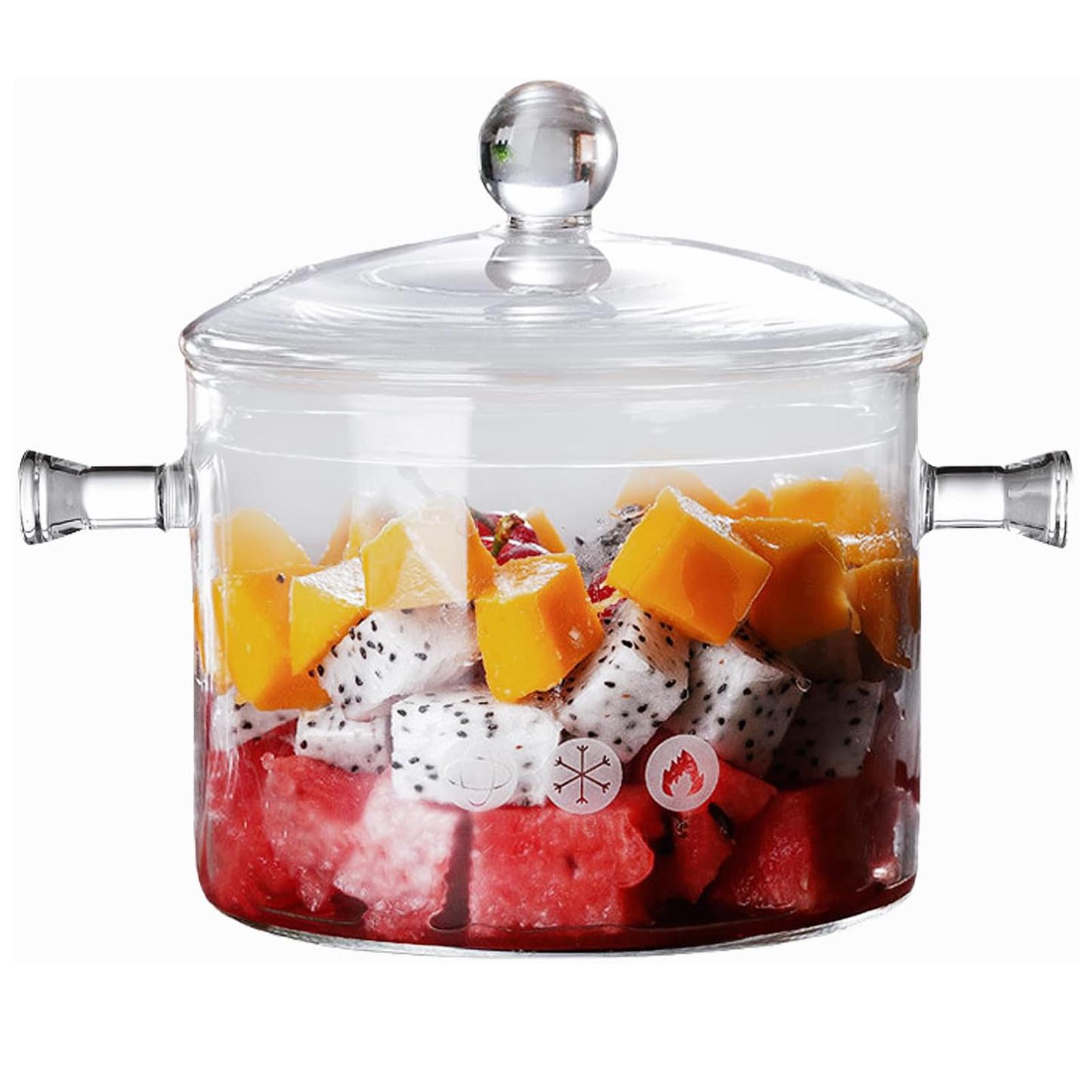 

Glass Saucepan Stove Pot Transparent Borosilicate Glass Cooking Pot Stockpot Heat Resistant Boil Water Noodles Bowl Soup Cooker