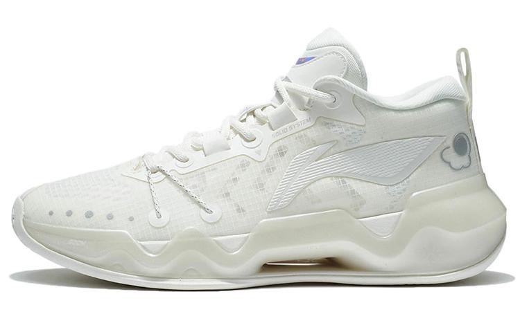 Li Ning Liren 2 Низкие Готовы к Игре Износостойкие Дышащие Низкие Баскетбольные Кроссовки Мужские Туманный Белый ABAS039-5 43