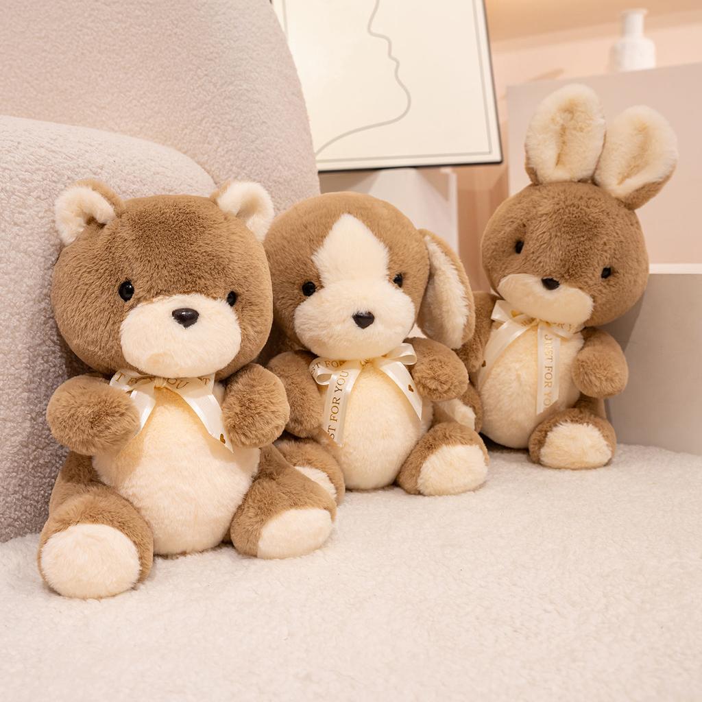 Kawaii Teddy Bear Long-eared rabbit Soft Plush Toys Stuffed Animal Cute Rabbit Doll Birthday Christmas Gift Kids Baby Toy