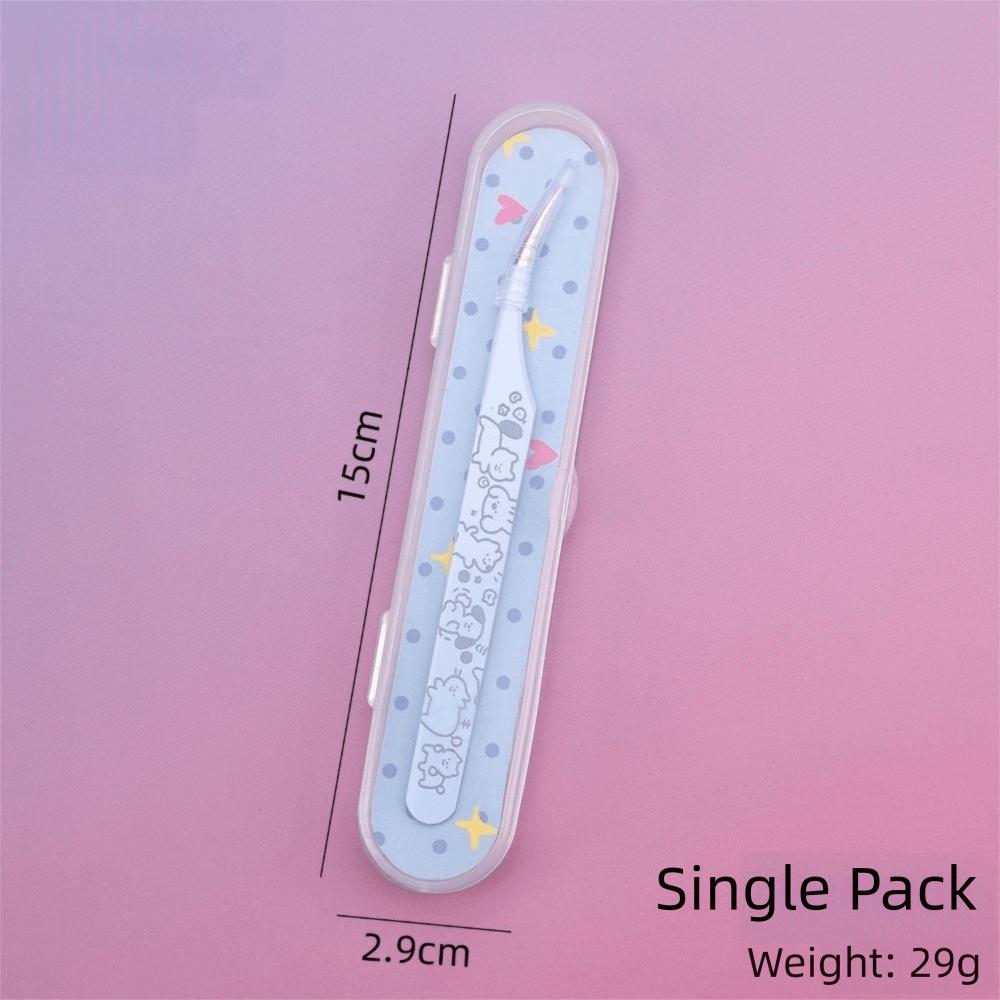 

Thickened Fake Eyelash Grafting Tools Cartoon Lash Tweezers for Eyelash Extensions Blue-Type 2-1pc