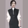 2023 Versatile High-Waisted Professional OL Shirt Set - Slimming Two-Piece