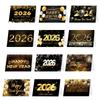 Year New Greeting Card With Gold Black Color Greeting Cards Envelopes And