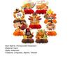 9 Pcs Fall Honeycomb Centerpieces Thanksgiving Paper Pumpkin Maple Leaf Turkey 3D Honeycomb Table Decoration for Autumn Harvest Party Favors