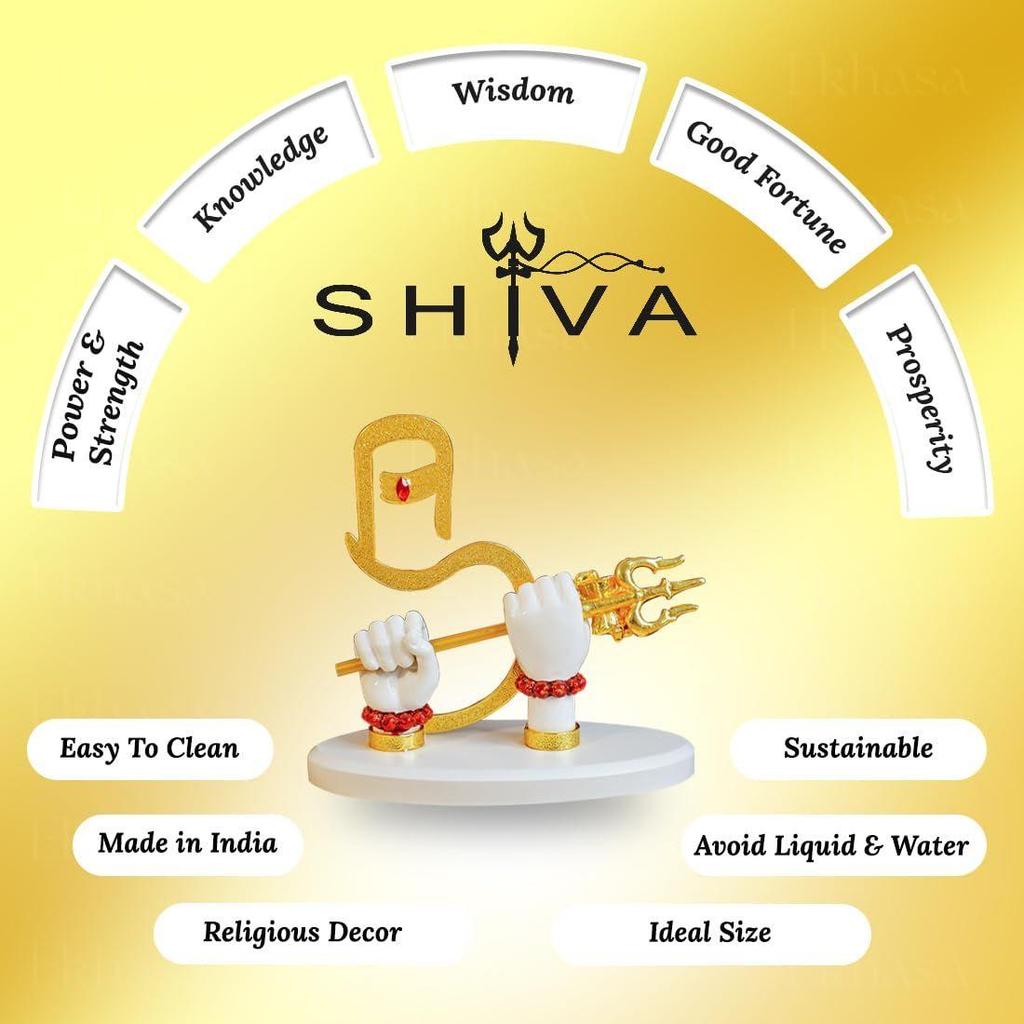 Руки Господа Шивы из смолы с идолом Тришула | Статуя руки Шиваджи с Тришулом | Божественный идол руки Шивы с Тришулом, Рудракшей