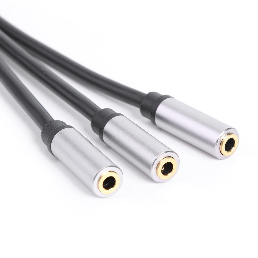 1ft 3.5mm Audio Splitter Cable 1/8 inch TRS Plug to 3.5mm Jack 3 Output AdapterGood product