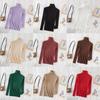 Elegant Knit Sweater For Women With High Neck Slim Fit Long Sleeve Casual Wear