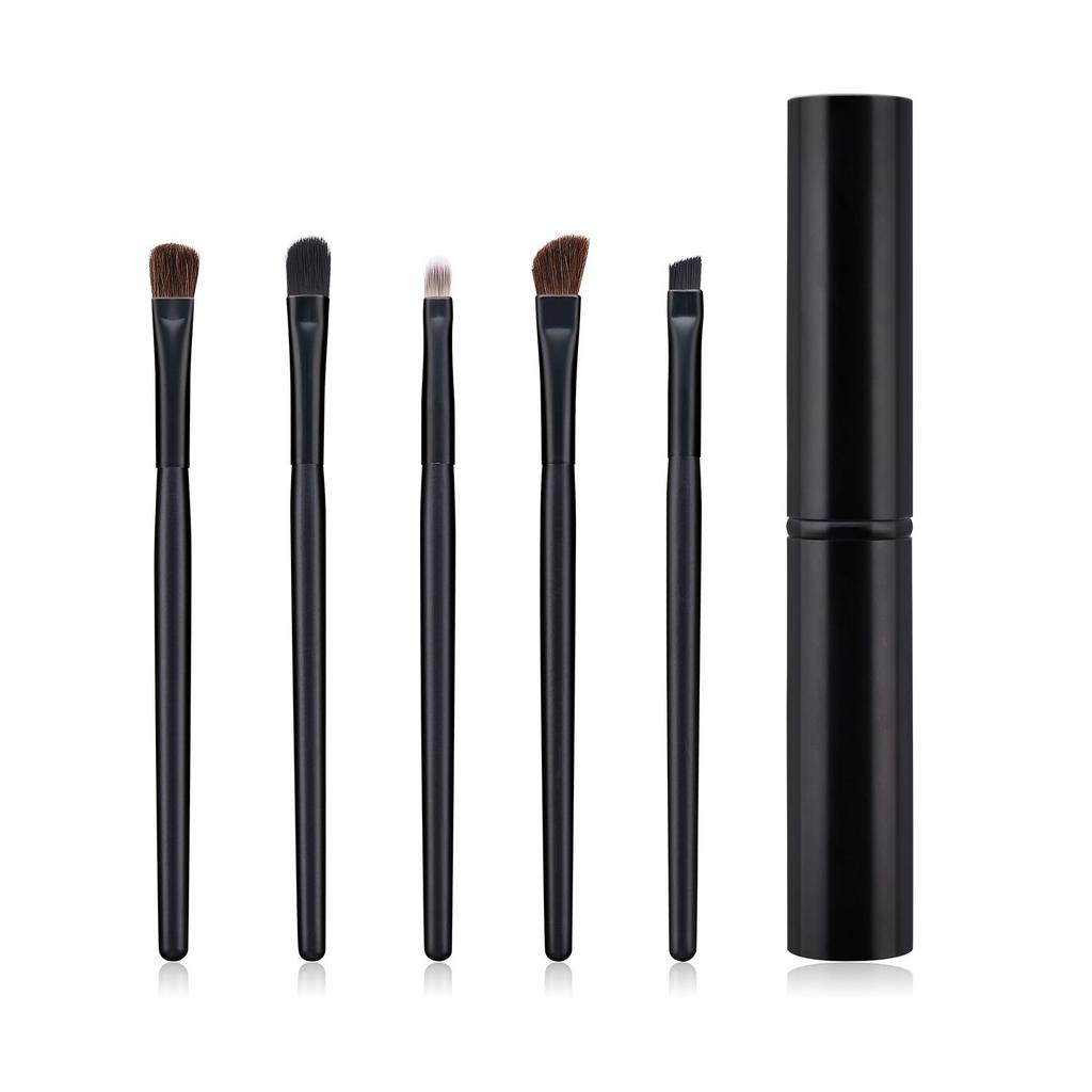 5pcs Portable Mini Eye Makeup Brushes Set Smudge Eyeshadow Eyeliner Eyebrow Brush