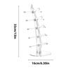 Acrylic Eyeglass Holder 5-tier Optical Glasses Organizer Stand Boat Arc Design Eyewear Holder Display Ski Goggles Storage Rack
